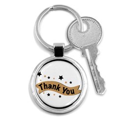 Thank You Lettering Thank You Ornament Banner Key Chains (round)  by BangZart