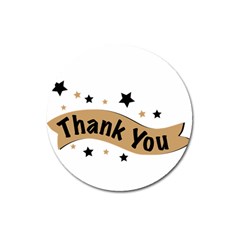 Thank You Lettering Thank You Ornament Banner Magnet 3  (round) by BangZart