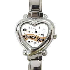 Thank You Lettering Thank You Ornament Banner Heart Italian Charm Watch by BangZart