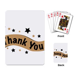 Thank You Lettering Thank You Ornament Banner Playing Card by BangZart