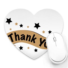 Thank You Lettering Thank You Ornament Banner Heart Mousepads by BangZart