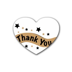 Thank You Lettering Thank You Ornament Banner Heart Coaster (4 Pack)  by BangZart