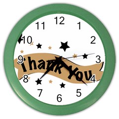 Thank You Lettering Thank You Ornament Banner Color Wall Clocks by BangZart