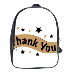 Thank You Lettering Thank You Ornament Banner School Bag (large) by BangZart