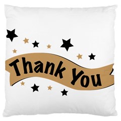 Thank You Lettering Thank You Ornament Banner Large Cushion Case (one Side) by BangZart