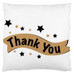 Thank You Lettering Thank You Ornament Banner Large Flano Cushion Case (one Side) by BangZart