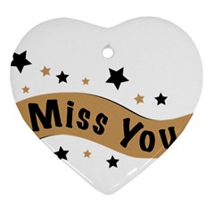 Lettering Miss You Banner Ornament (heart) by BangZart