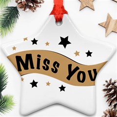 Lettering Miss You Banner Ornament (star) by BangZart