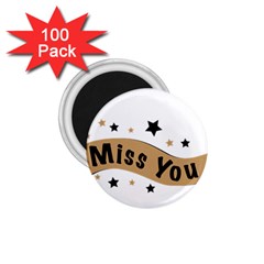 Lettering Miss You Banner 1 75  Magnets (100 Pack)  by BangZart