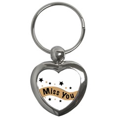 Lettering Miss You Banner Key Chains (heart)  by BangZart