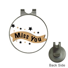 Lettering Miss You Banner Hat Clips With Golf Markers by BangZart