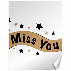 Lettering Miss You Banner Canvas 18  X 24   by BangZart