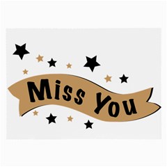 Lettering Miss You Banner Large Glasses Cloth by BangZart