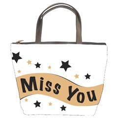 Lettering Miss You Banner Bucket Bags by BangZart