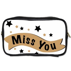 Lettering Miss You Banner Toiletries Bags by BangZart