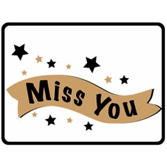 Lettering Miss You Banner Fleece Blanket (large)  by BangZart