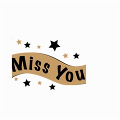 Lettering Miss You Banner Large Garden Flag (two Sides) by BangZart