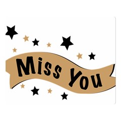 Lettering Miss You Banner Double Sided Flano Blanket (large)  by BangZart