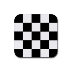 Grid Domino Bank And Black Rubber Coaster (square)  by BangZart