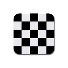 Grid Domino Bank And Black Rubber Square Coaster (4 Pack)  by BangZart