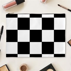 Grid Domino Bank And Black Cosmetic Bag (xl) by BangZart