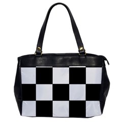 Grid Domino Bank And Black Office Handbags by BangZart