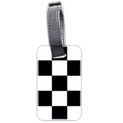 Grid Domino Bank And Black Luggage Tags (two Sides)