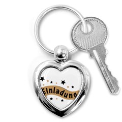 Einladung Lettering Invitation Banner Key Chains (heart)  by BangZart