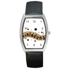 Einladung Lettering Invitation Banner Barrel Style Metal Watch by BangZart