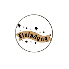 Einladung Lettering Invitation Banner Hat Clip Ball Marker (4 Pack)