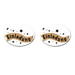 Einladung Lettering Invitation Banner Cufflinks (oval) by BangZart