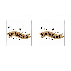 Einladung Lettering Invitation Banner Cufflinks (square) by BangZart