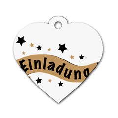 Einladung Lettering Invitation Banner Dog Tag Heart (one Side)