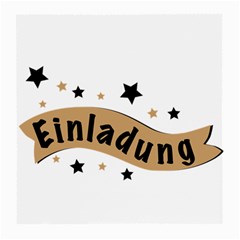 Einladung Lettering Invitation Banner Medium Glasses Cloth by BangZart