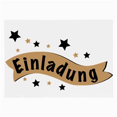 Einladung Lettering Invitation Banner Large Glasses Cloth by BangZart