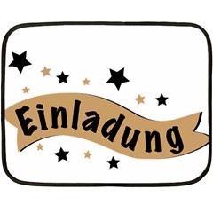 Einladung Lettering Invitation Banner Double Sided Fleece Blanket (mini)  by BangZart