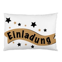 Einladung Lettering Invitation Banner Pillow Case (two Sides) by BangZart