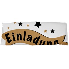 Einladung Lettering Invitation Banner Body Pillow Case Dakimakura (two Sides) by BangZart