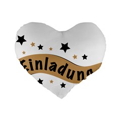 Einladung Lettering Invitation Banner Standard 16  Premium Heart Shape Cushions by BangZart