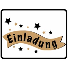 Einladung Lettering Invitation Banner Double Sided Fleece Blanket (large)  by BangZart