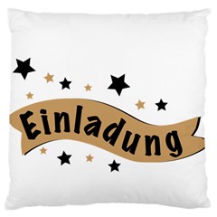 Einladung Lettering Invitation Banner Large Flano Cushion Case (one Side) by BangZart