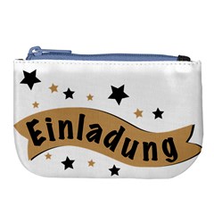 Einladung Lettering Invitation Banner Large Coin Purse by BangZart