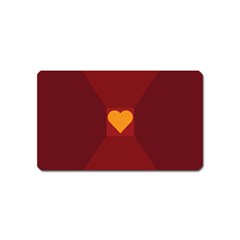 Heart Red Yellow Love Card Design Magnet (name Card) by BangZart