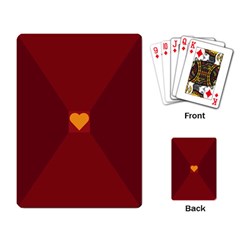 Heart Red Yellow Love Card Design Playing Card by BangZart