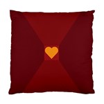 Heart Red Yellow Love Card Design Standard Cushion Case (Two Sides) Front