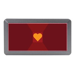 Heart Red Yellow Love Card Design Memory Card Reader (mini) by BangZart