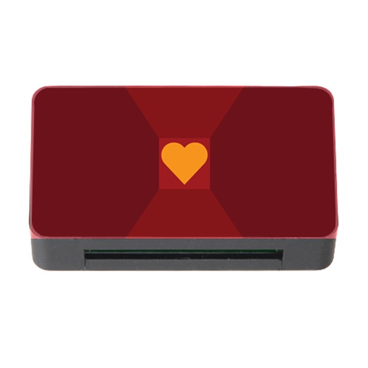 Heart Red Yellow Love Card Design Memory Card Reader with CF