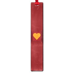 Heart Red Yellow Love Card Design Large Book Marks