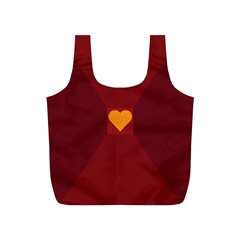 Heart Red Yellow Love Card Design Full Print Recycle Bags (s)  by BangZart