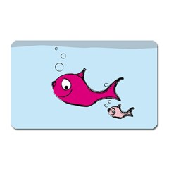 Fish Swarm Meeresbewohner Creature Magnet (rectangular) by BangZart